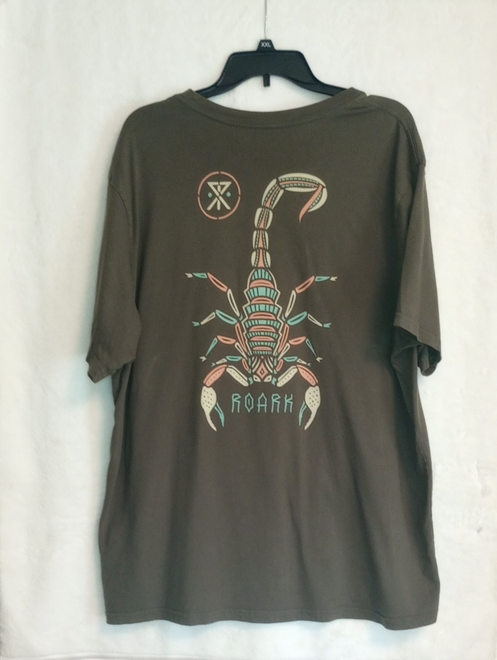 Roark Mens Short Sleeve Organic Cotton Escorpion T-shirt - Size XXL